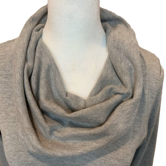 Karen Kane Soldi Grey, asymmetrical, Cowl Neck Long sleeve, Casual Tunic, XS - Picture 2 of 7